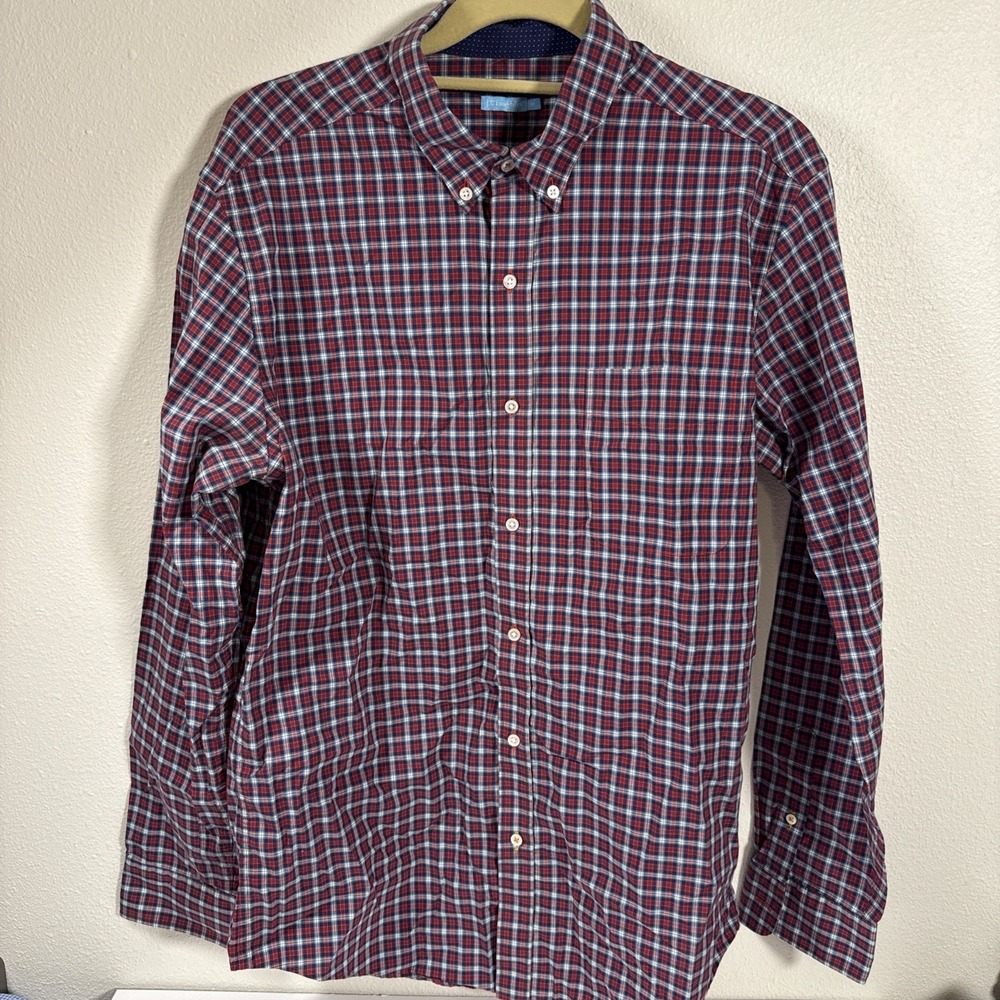 J. McLaughlin‎ Men's Medium Button-Down Long Sleeve Shirt Plaid B1